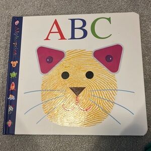 ABC alphabet book- textured pages,rhymes, fingerprint creatures 
Priddy books
